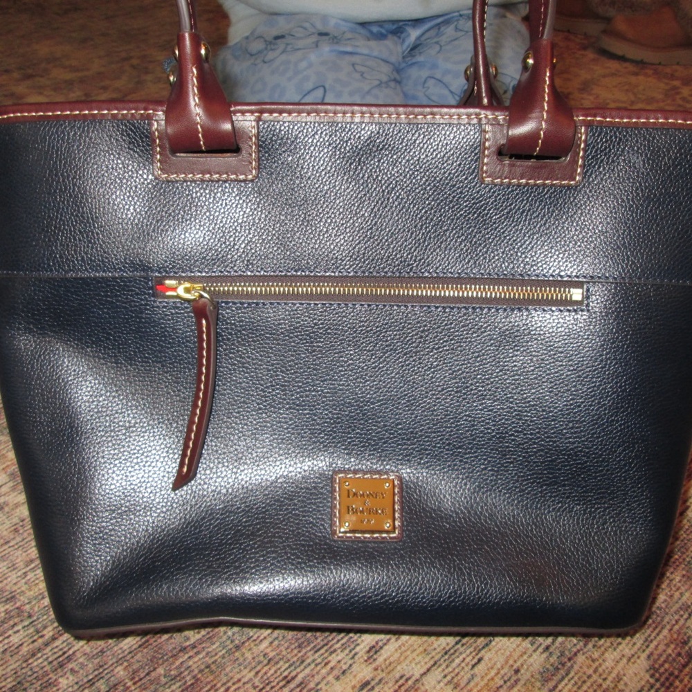 Dooney & Bourke Navy Zip Tote